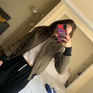 Vintage printed bomber jacket